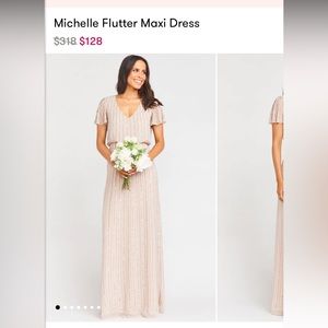 Show Me Your MuMu Michelle Flutter Maxi Dress in Show Me The Ring Beaded, Medium